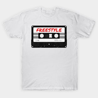 Retro 80s Music Freestyle Mixtape Red T-Shirt